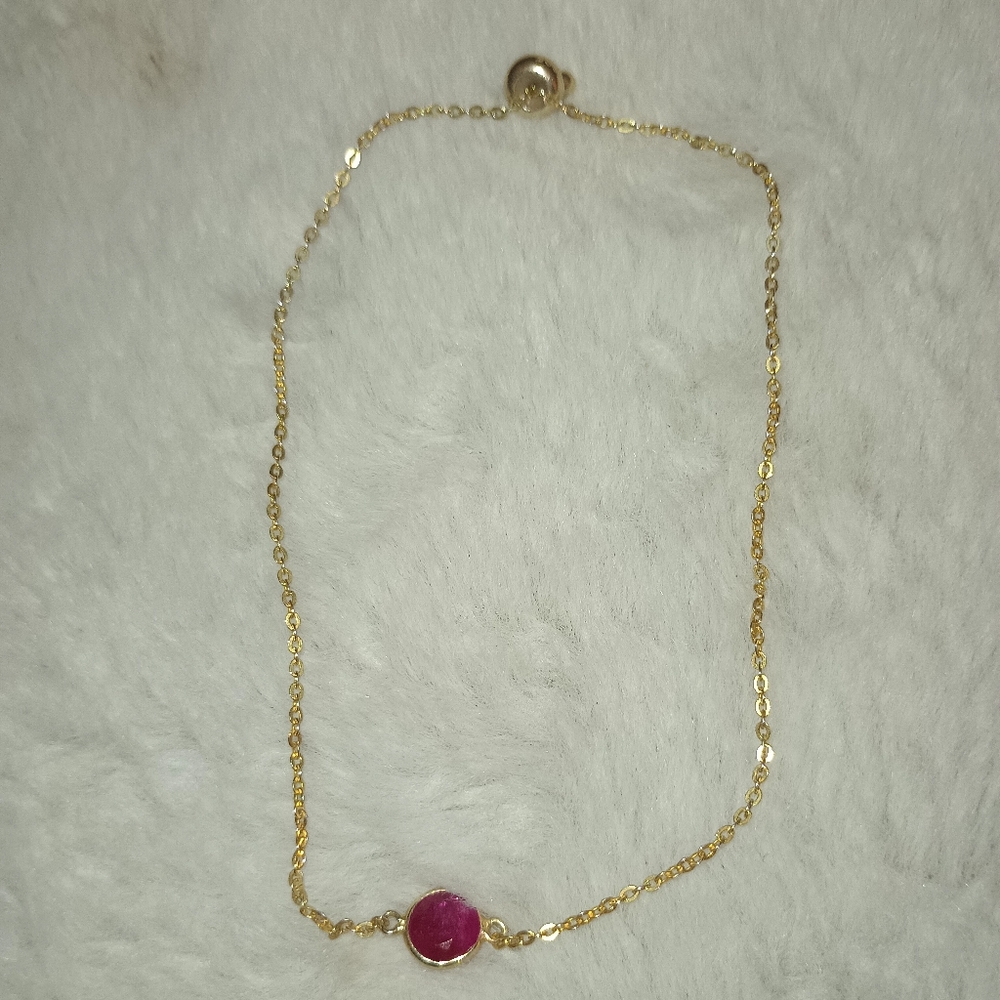 Ruby Vermeil Adjustable Bracelet - image 1